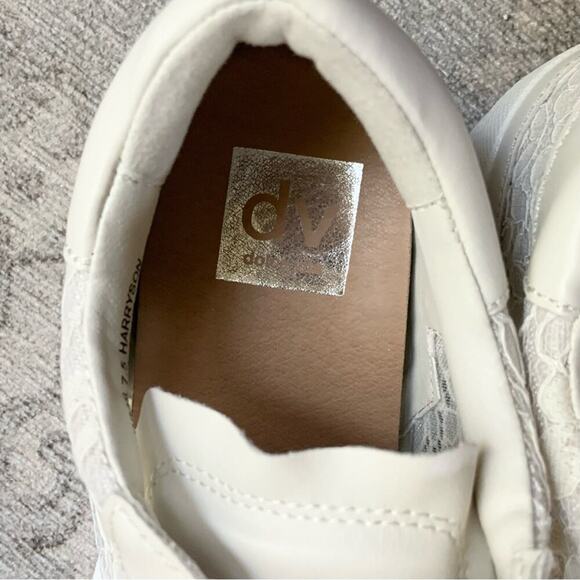 Dolce Vita Harryson Ivory Ribbon Lace Up Shoes NEW WITH BOX Sneakers Size 8 - Picture 9 of 13